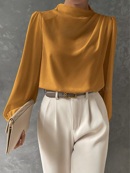 Zachte drapering elegante blouse – Hera