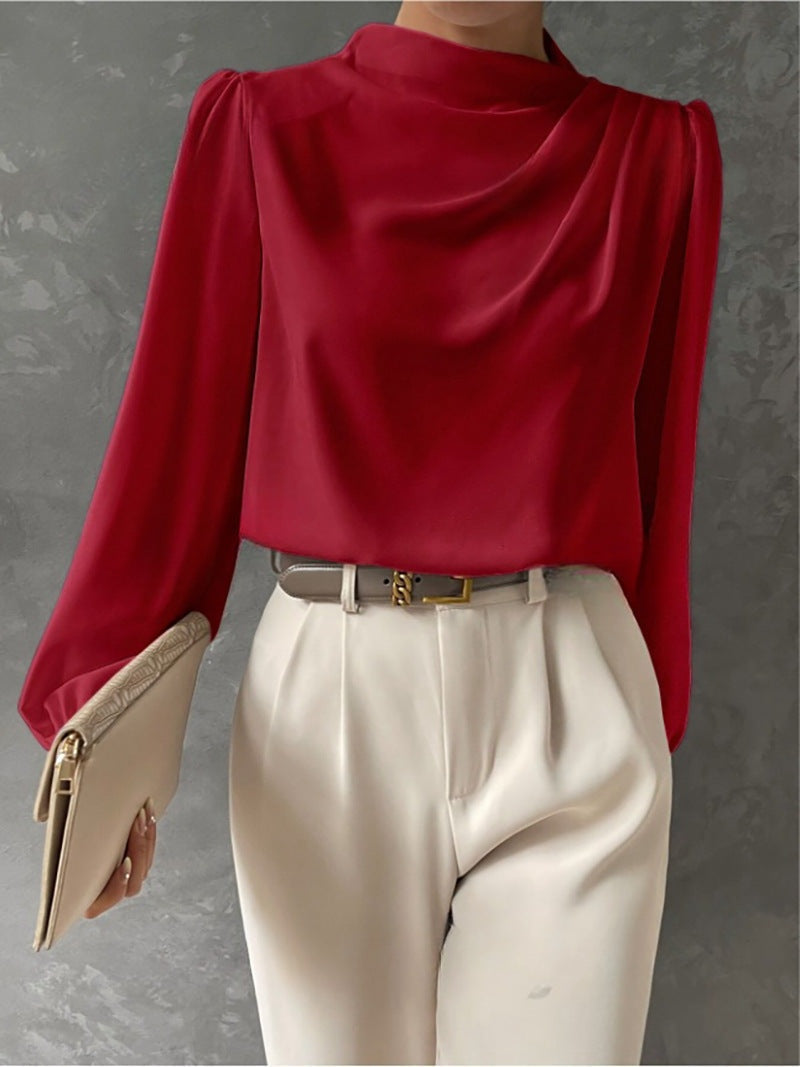 Zachte drapering elegante blouse – Hera