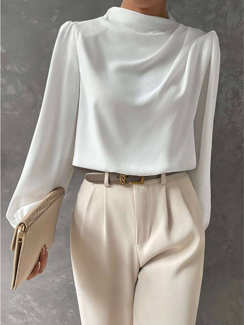 Zachte drapering elegante blouse – Hera