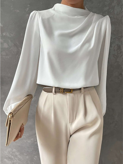 Zachte drapering elegante blouse – Hera