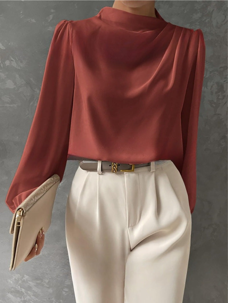 Zachte drapering elegante blouse – Hera