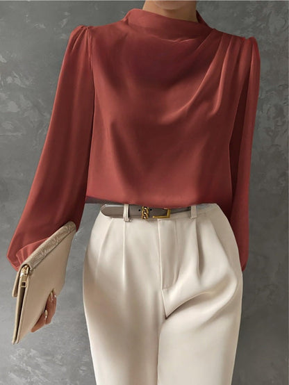 Zachte drapering elegante blouse – Hera