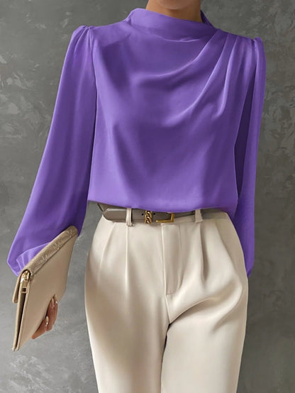 Zachte drapering elegante blouse – Hera