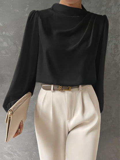 Zachte drapering elegante blouse – Hera