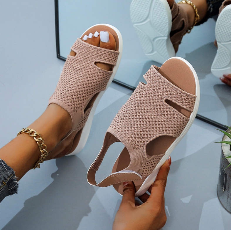 Zachte en Comfortabele Sandalen voor Dames met Stretchmateriaal