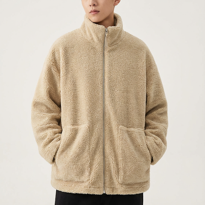 Zachte fleece dameswinterjas met warme voering