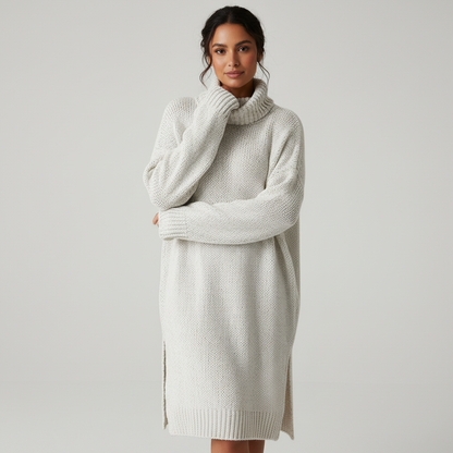 Zachte oversized dames grofgebreide coltrui