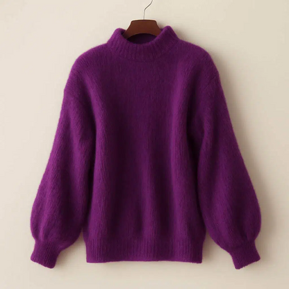 Zachte oversized trui met hoge hals