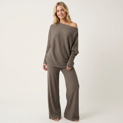 Zachte two-piece lounge set met relaxte pasvorm voor dames – Harper
