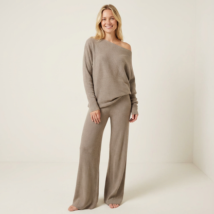 Zachte two-piece lounge set met relaxte pasvorm voor dames – Harper