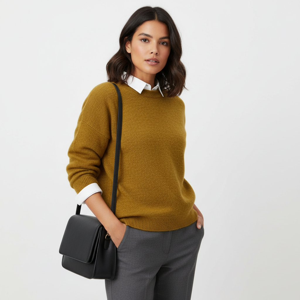 Zachte warme dames basic oversized trui