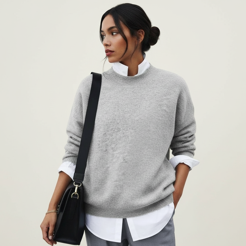 Zachte warme dames basic oversized trui