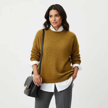 Zachte warme dames basic oversized trui