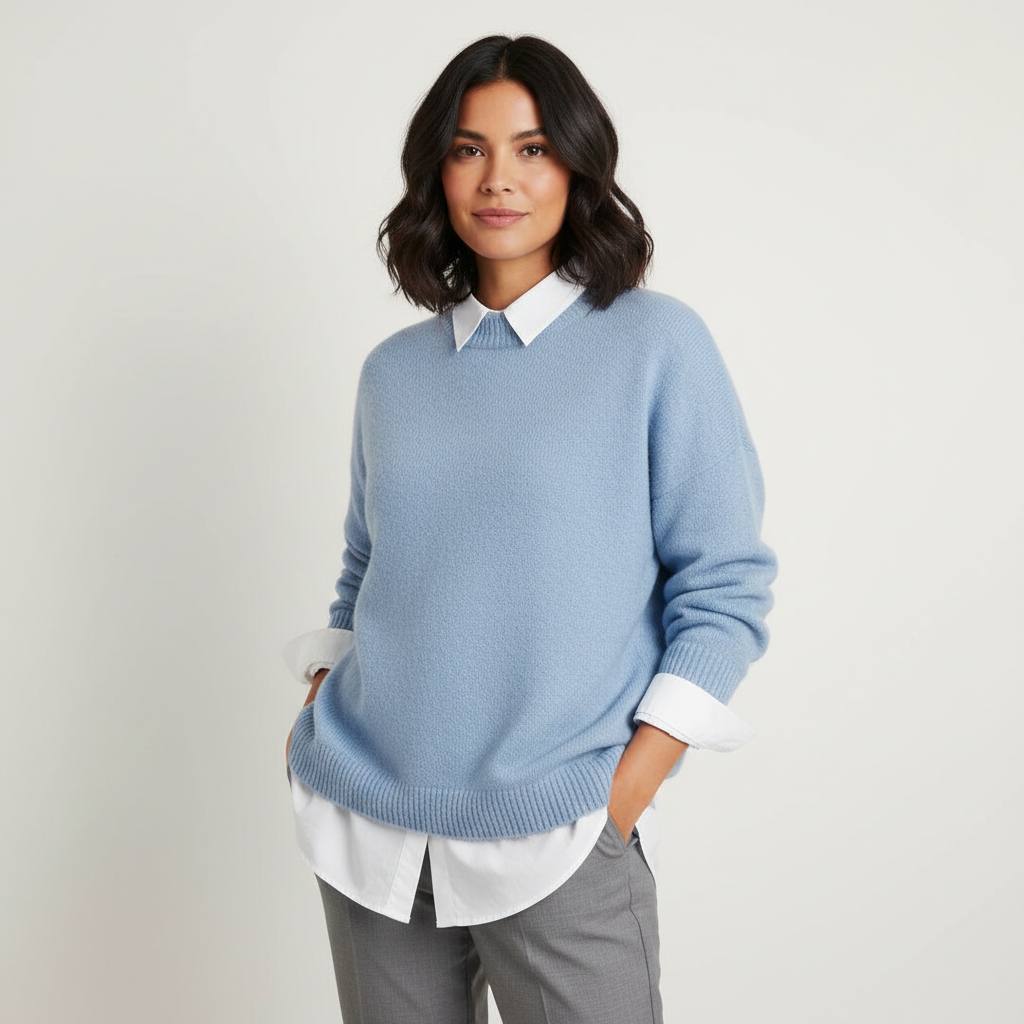 Zachte warme dames basic oversized trui