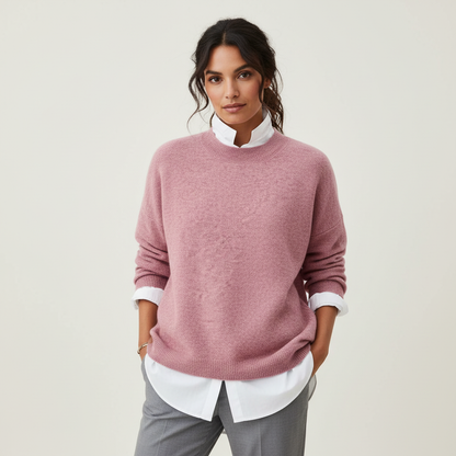 Zachte warme dames basic oversized trui