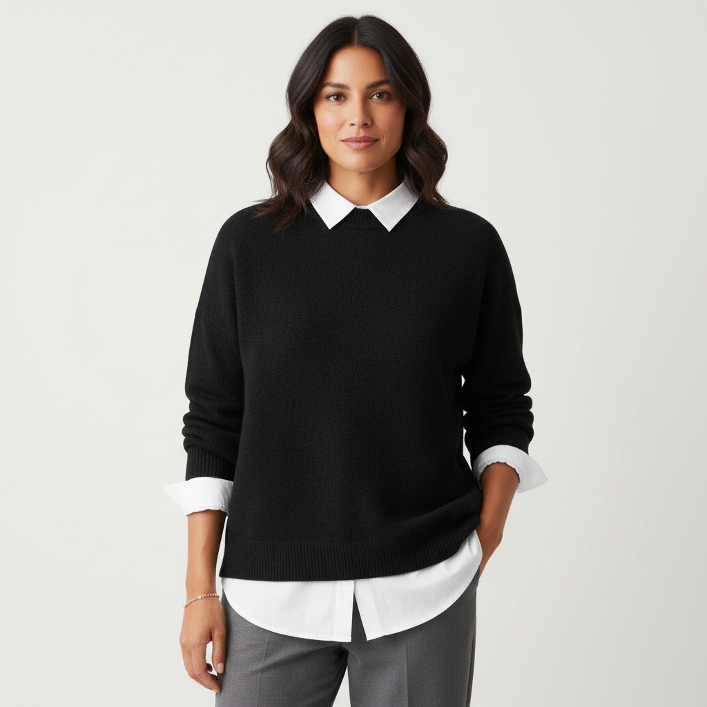 Zachte warme dames basic oversized trui