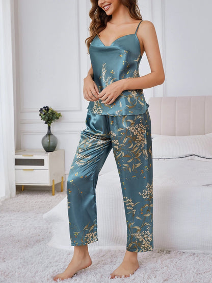 Zijdezachte satijnen dames loungewear set – Fleur
