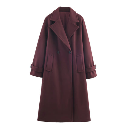 Santin Lange Voorjaarsjas Dames met Reverskraag Elegante Minimalistische Tussenjas