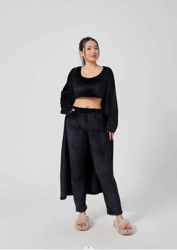 Avery 3-Delige Dames Lounge Set – Warme Zachte Pyjama / Huispak Dames
