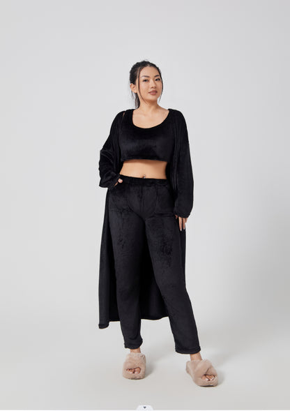 Avery 3-Delige Dames Lounge Set – Warme Zachte Pyjama / Huispak Dames