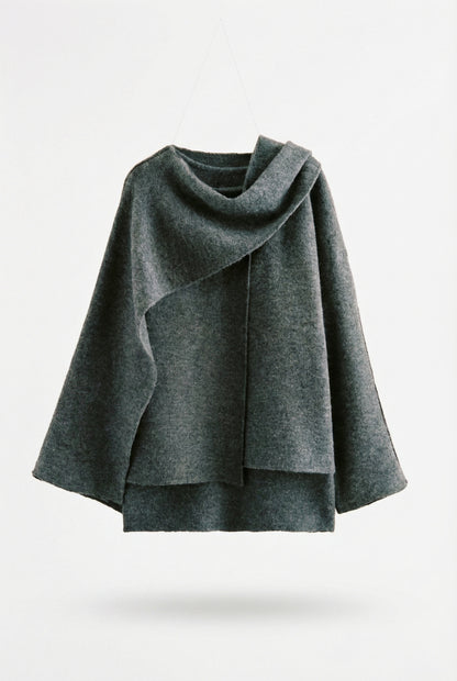 Alvera herfst winter – zachte draped jacket – taupe