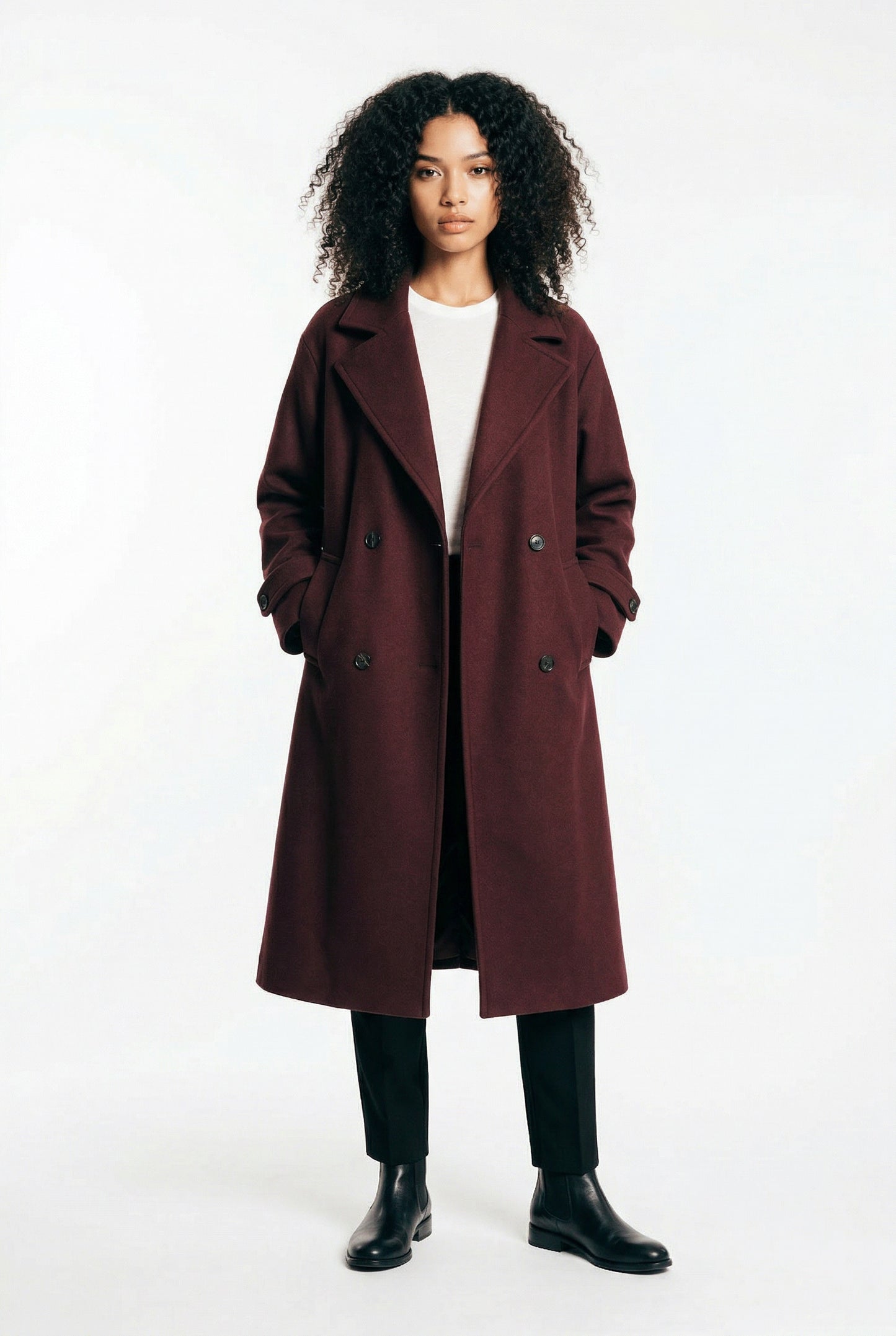 Santin Lange Voorjaarsjas Dames met Reverskraag Elegante Minimalistische Tussenjas