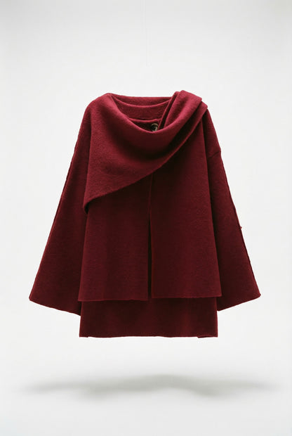 Alvera herfst winter – zachte draped jacket – taupe