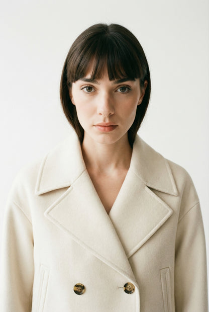 Maris Winterse Wolmix Cropped Coat