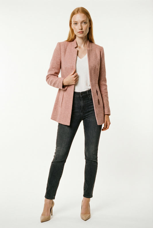 Lada Elegante Getailleerde Lange Blazer