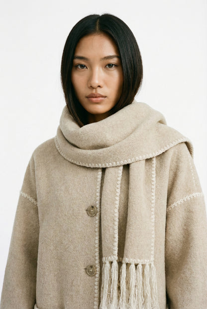 Rase Statement Trim Hooded Jacket
