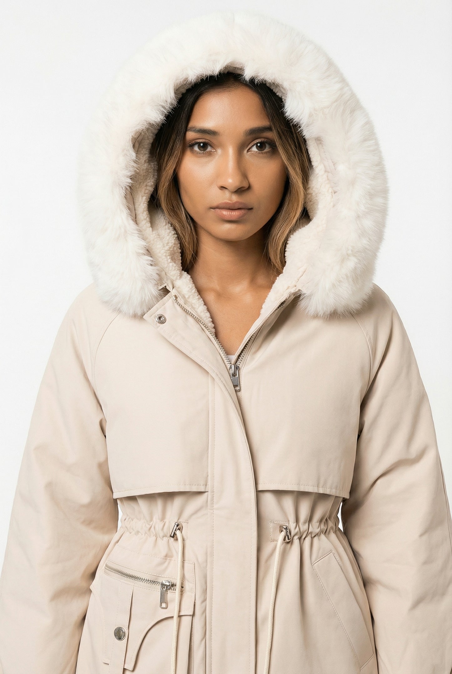 Elisa Luxe Faux Fur Hooded Winter Jacket