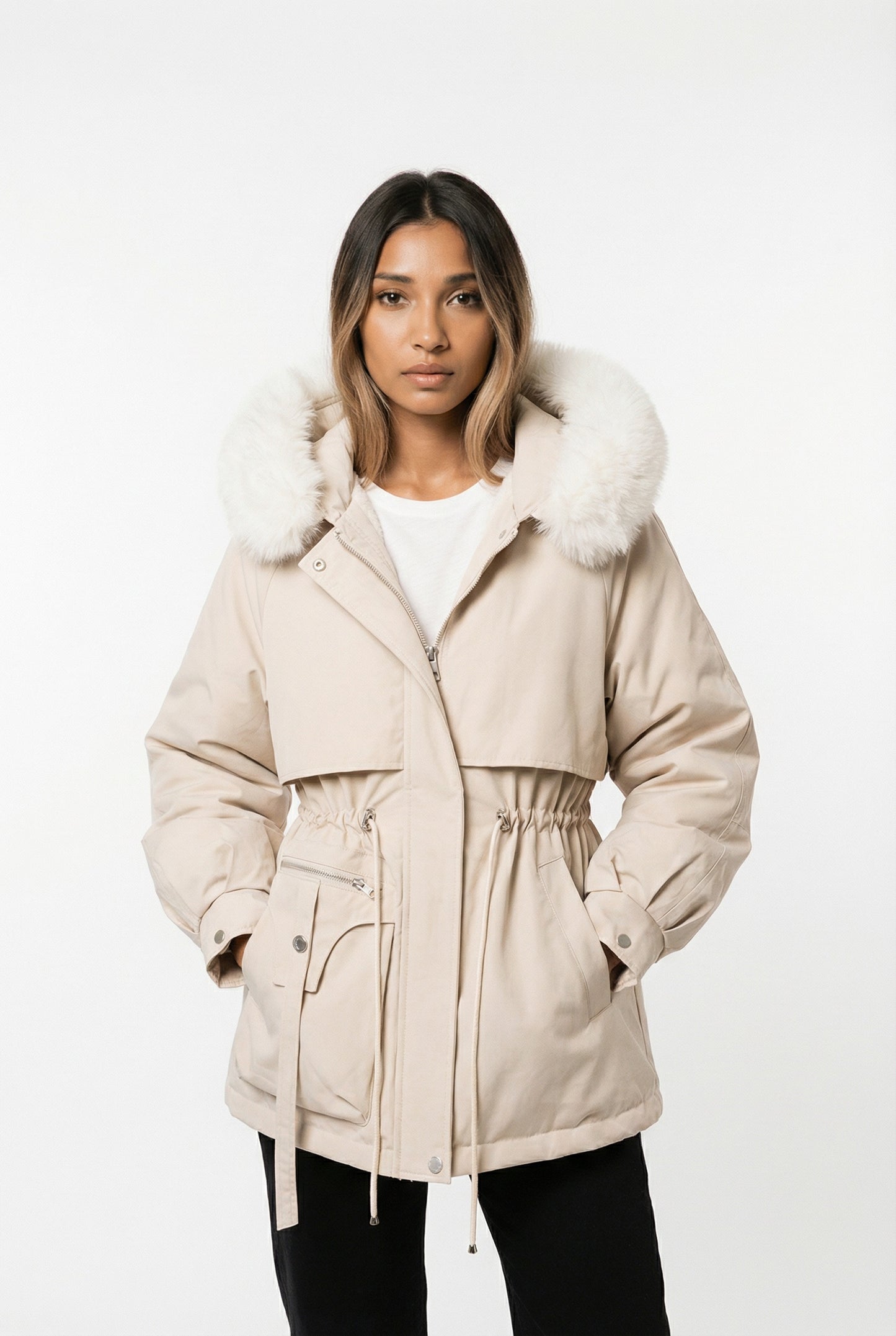 Elisa Luxe Faux Fur Hooded Winter Jacket