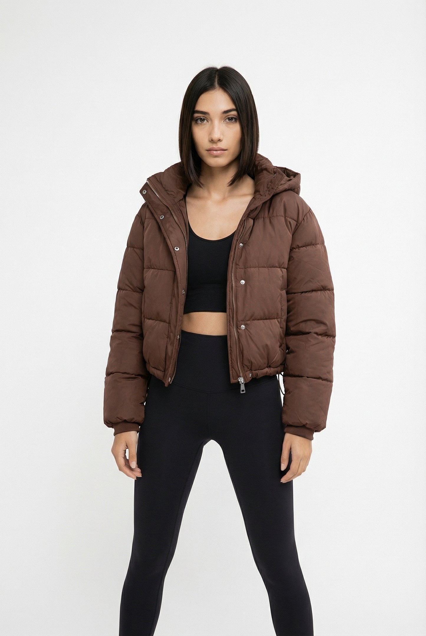 Sandra Vitale Herfst Winter – Warm Puffer – Cropped Hooded Jacket