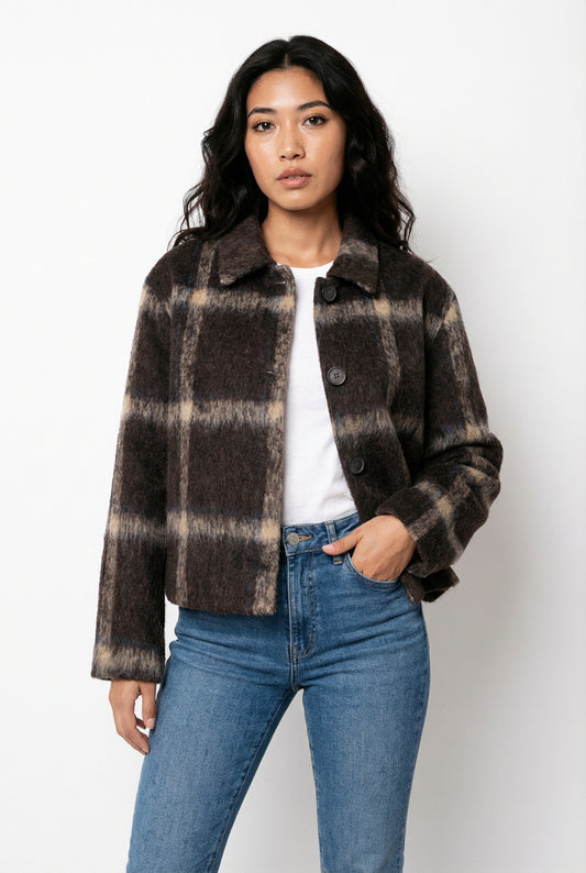 Made Cropped Checkered Jacket