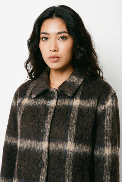Made Cropped Checkered Jacket