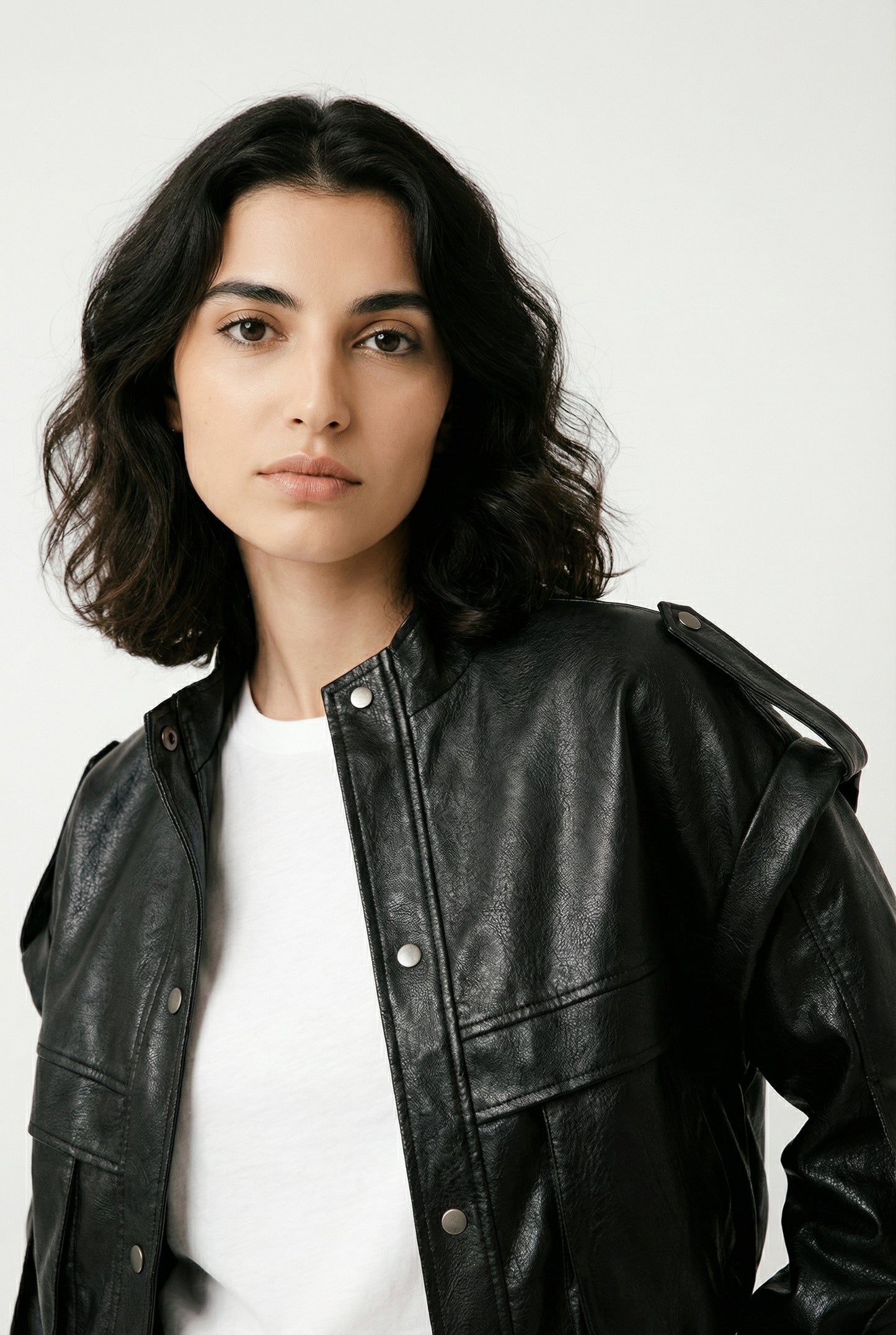 Renata Corsini Luxe Leatherlook Cropped Jacket