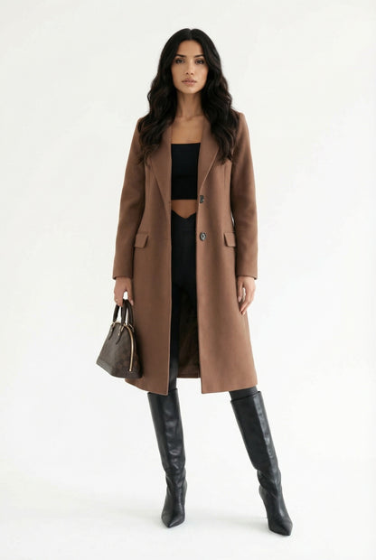 Elysa Prestige Dames Herfst Winter Mantel | Tijdloze Elegantie en Warmte