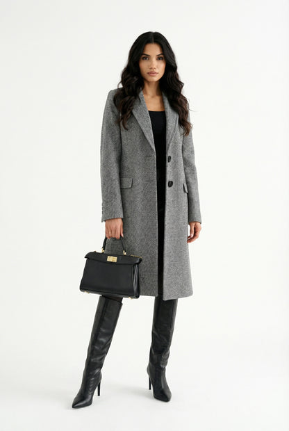 Elysa Prestige Dames Herfst Winter Mantel | Tijdloze Elegantie en Warmte