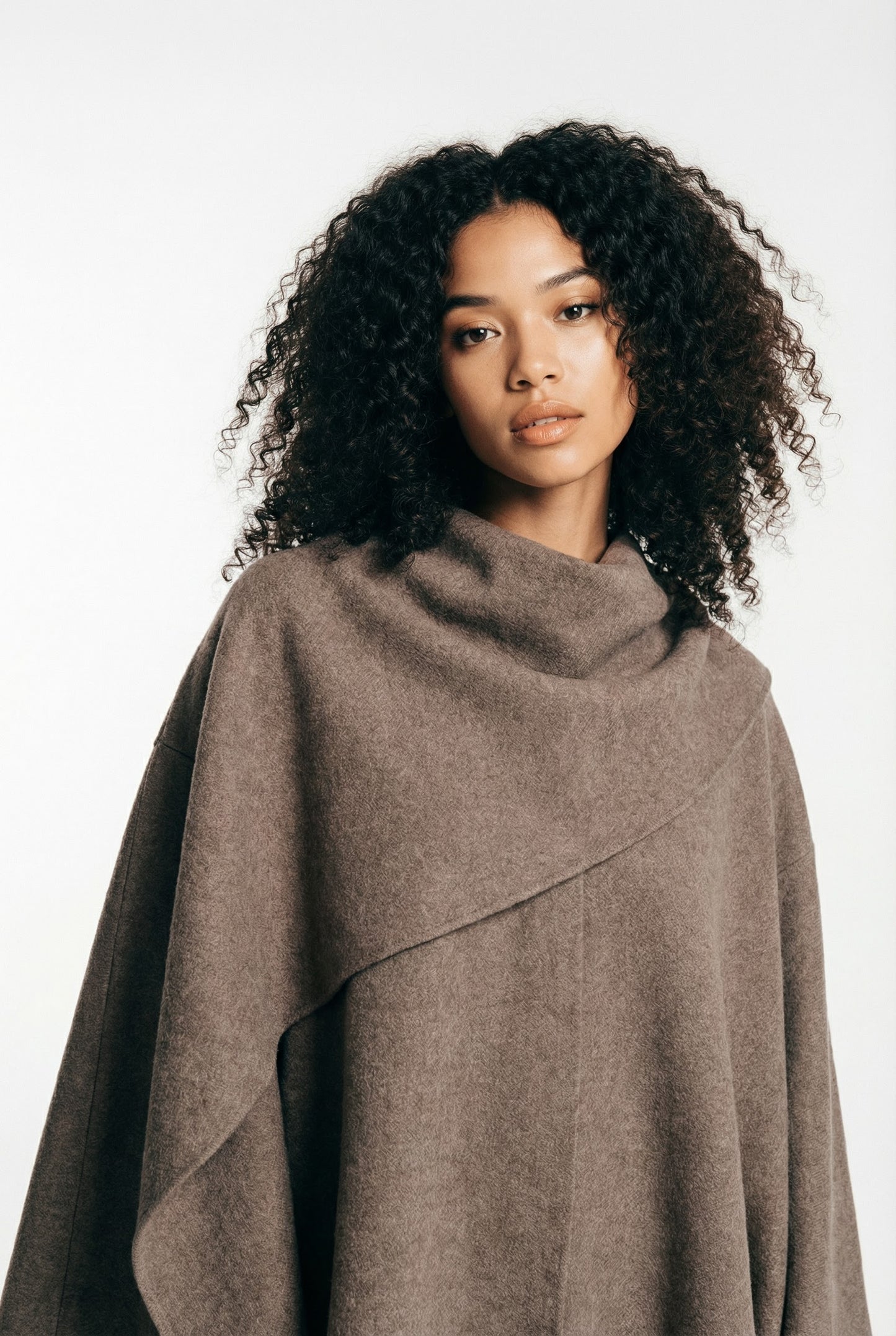 Alvera herfst winter – zachte draped jacket – taupe