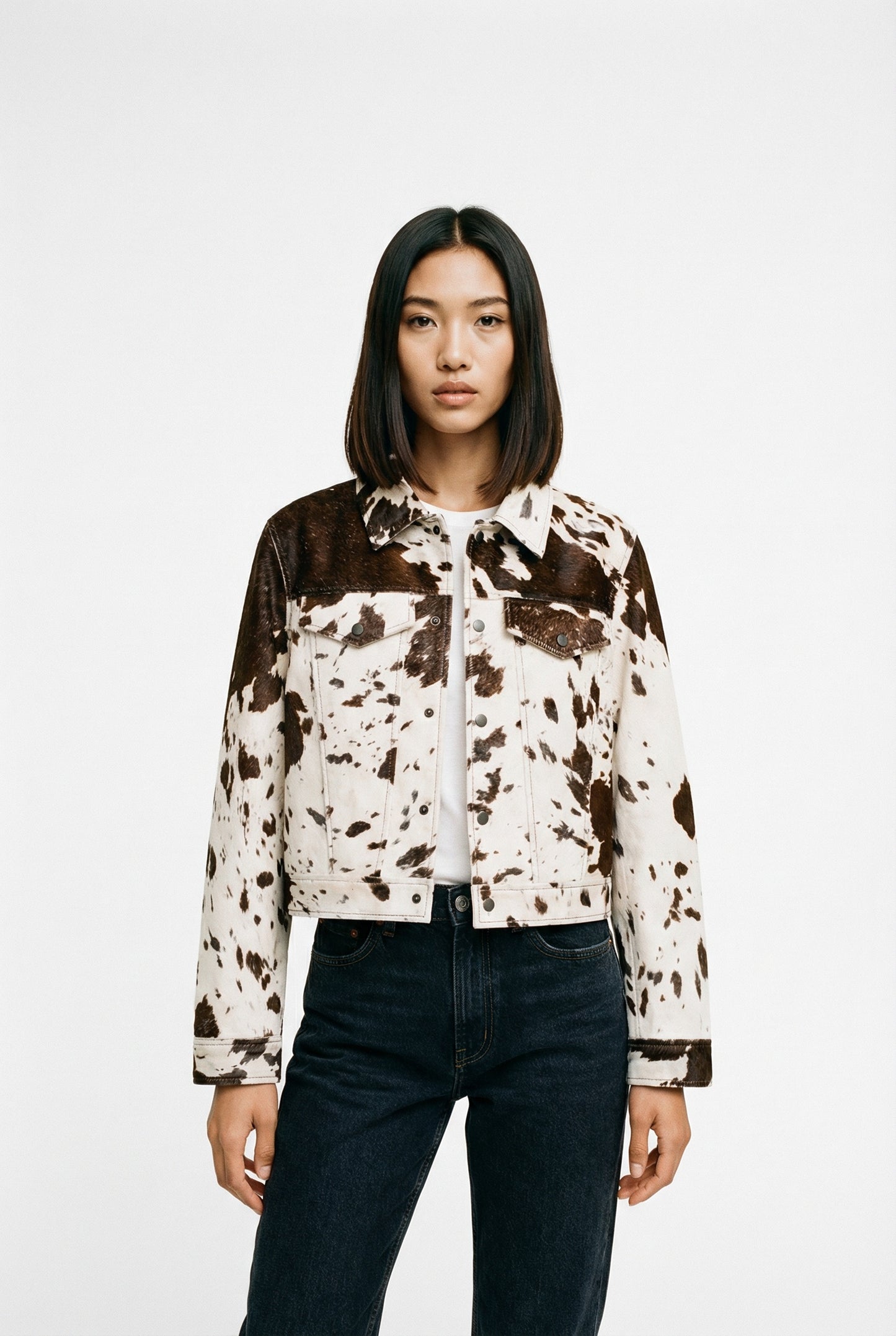 Camila Navarro Statement Cow Print Jacket