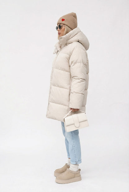 Arctic Volume Puffer Coat Lange Oversized Winterjas Dames