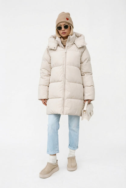Arctic Volume Puffer Coat Lange Oversized Winterjas Dames