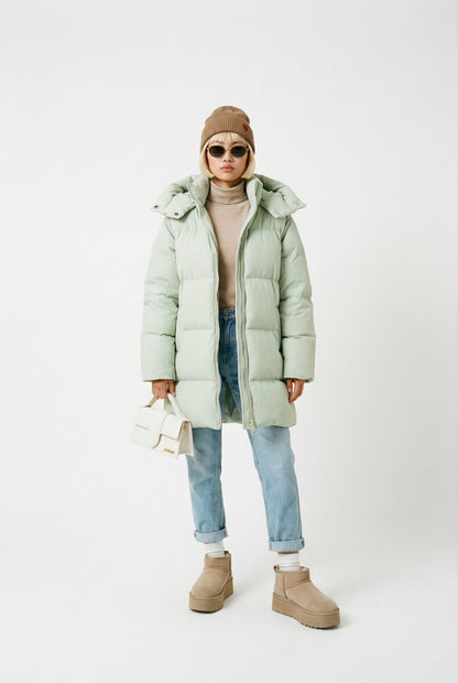 Arctic Volume Puffer Coat Lange Oversized Winterjas Dames