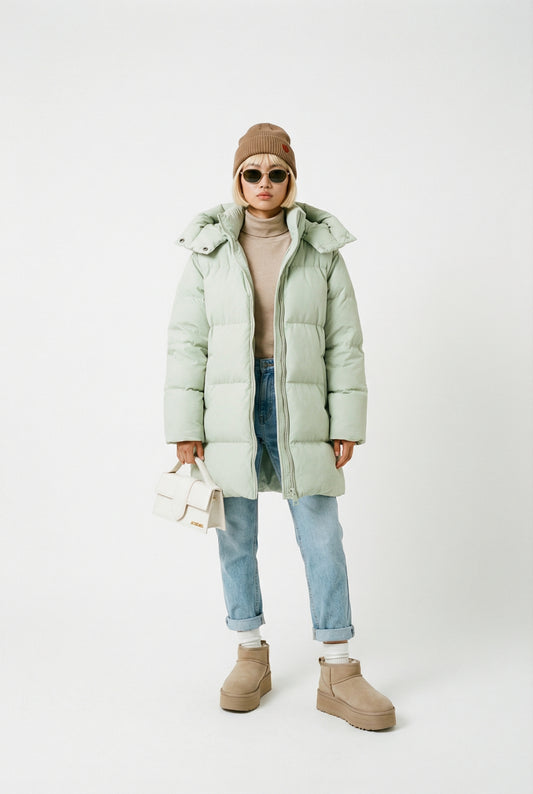 Arctic Volume Puffer Coat Lange Oversized Winterjas Dames