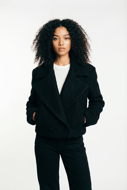 Structured Form Cropped Jacket Slim Fit Blazer