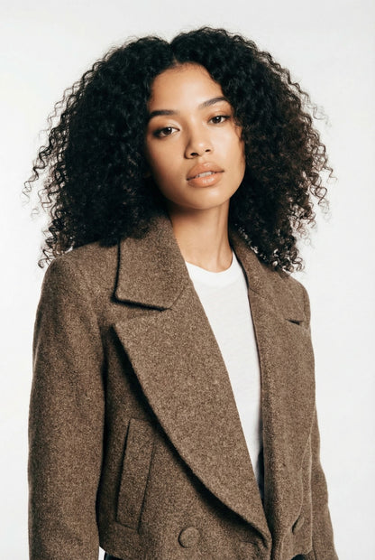 Structured Form Cropped Jacket Slim Fit Blazer