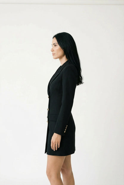 Tailored Muse Blazer Dress Double Breasted Mini Jurk