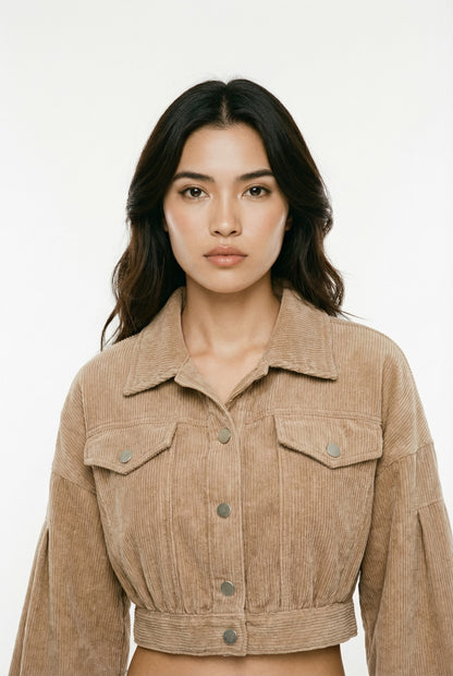 Maison Virelle Cropped Corduroy Jacket