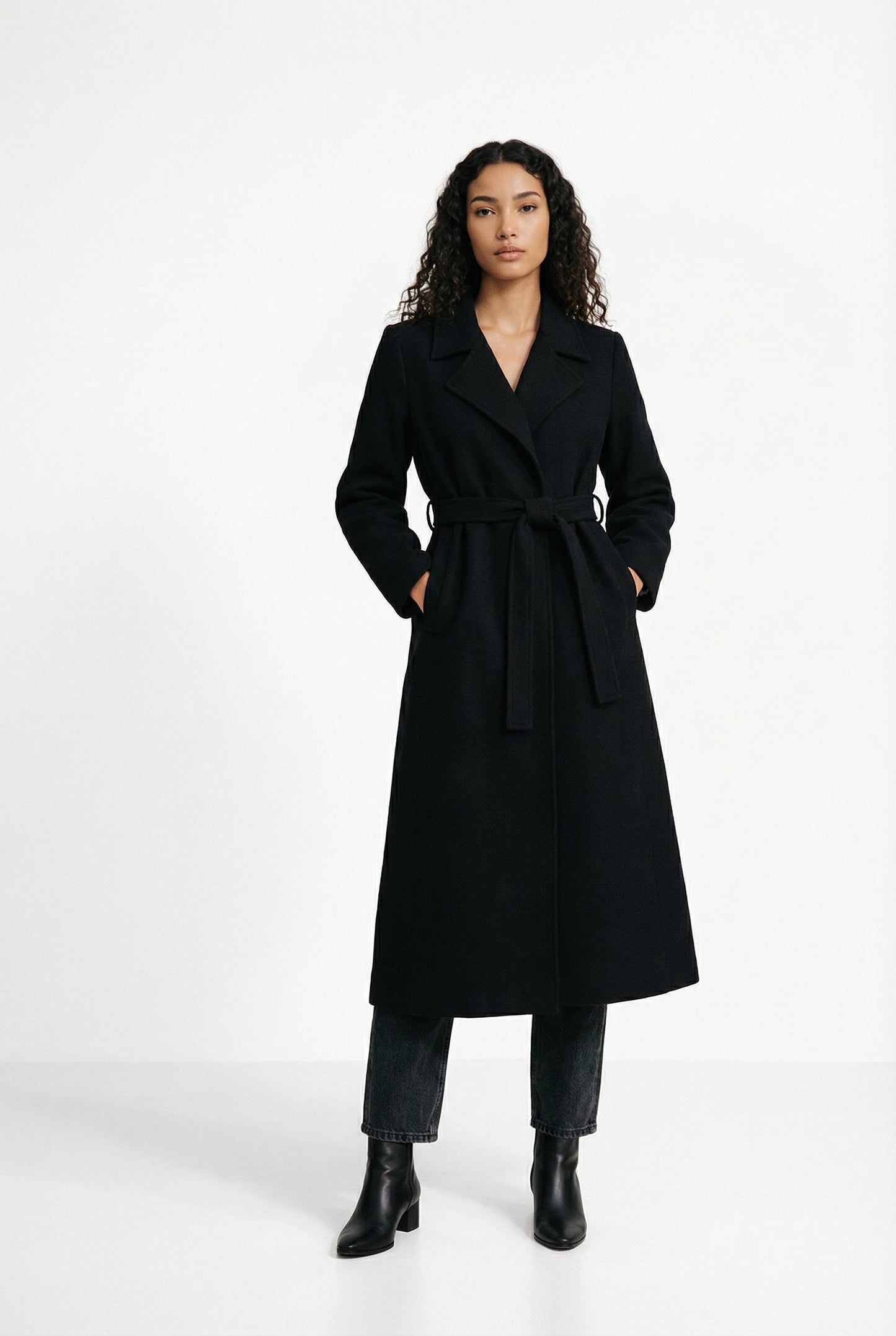 Talia Dames Lange Manteljas | Wolmix, Elegant