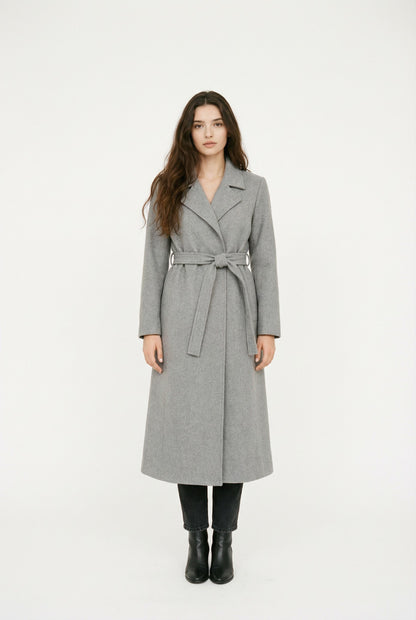 Talia Dames Lange Manteljas | Wolmix, Elegant